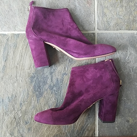NWOB Aquazzura Firenze Purple Bootie (36) - Picture 4 of 7